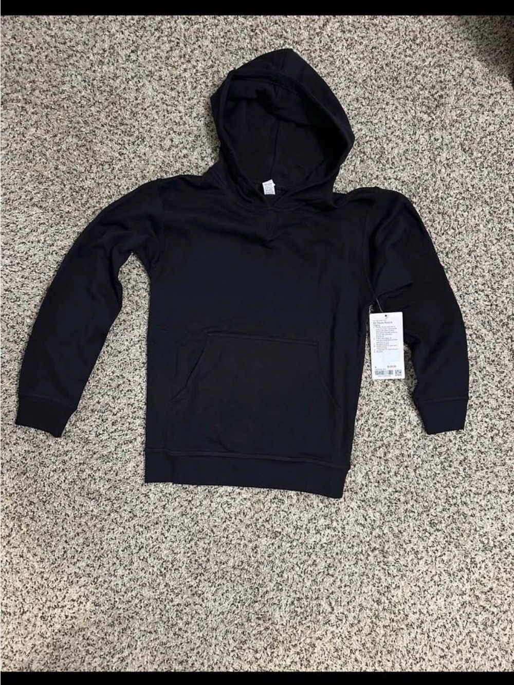 Solid Black Pullover Hoodie